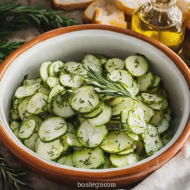 Gurkensalat mit Essig Öl