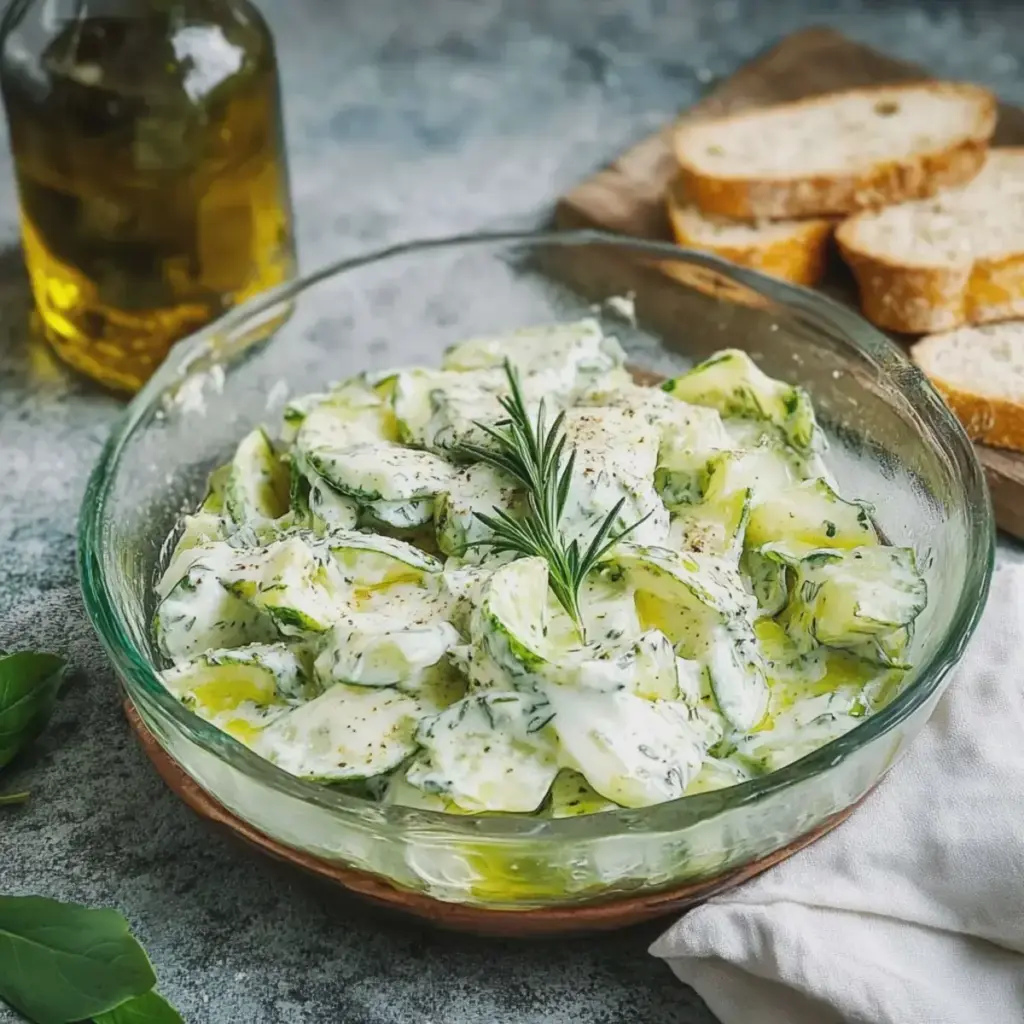 Gurkensalat mit Joghurt Dressing