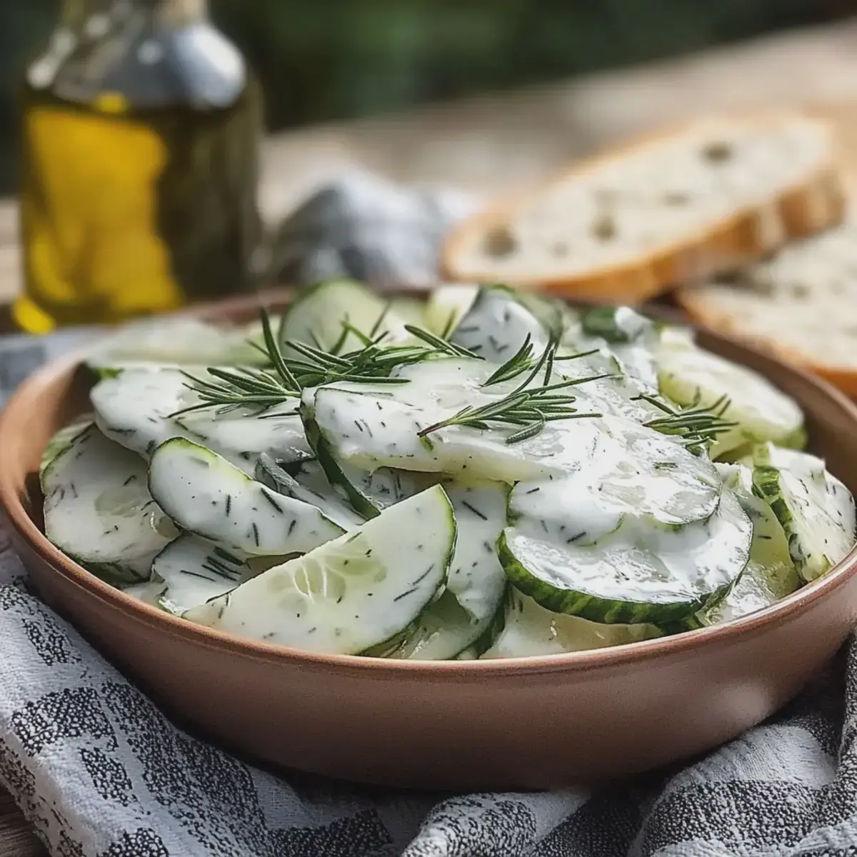 Gurkensalat mit Sahne – Frisch und Cremig Genießen 2 Gurkensalat mit Sahne