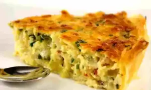 Herzhafte Hack-Lauch-Torte mit Gorgonzola