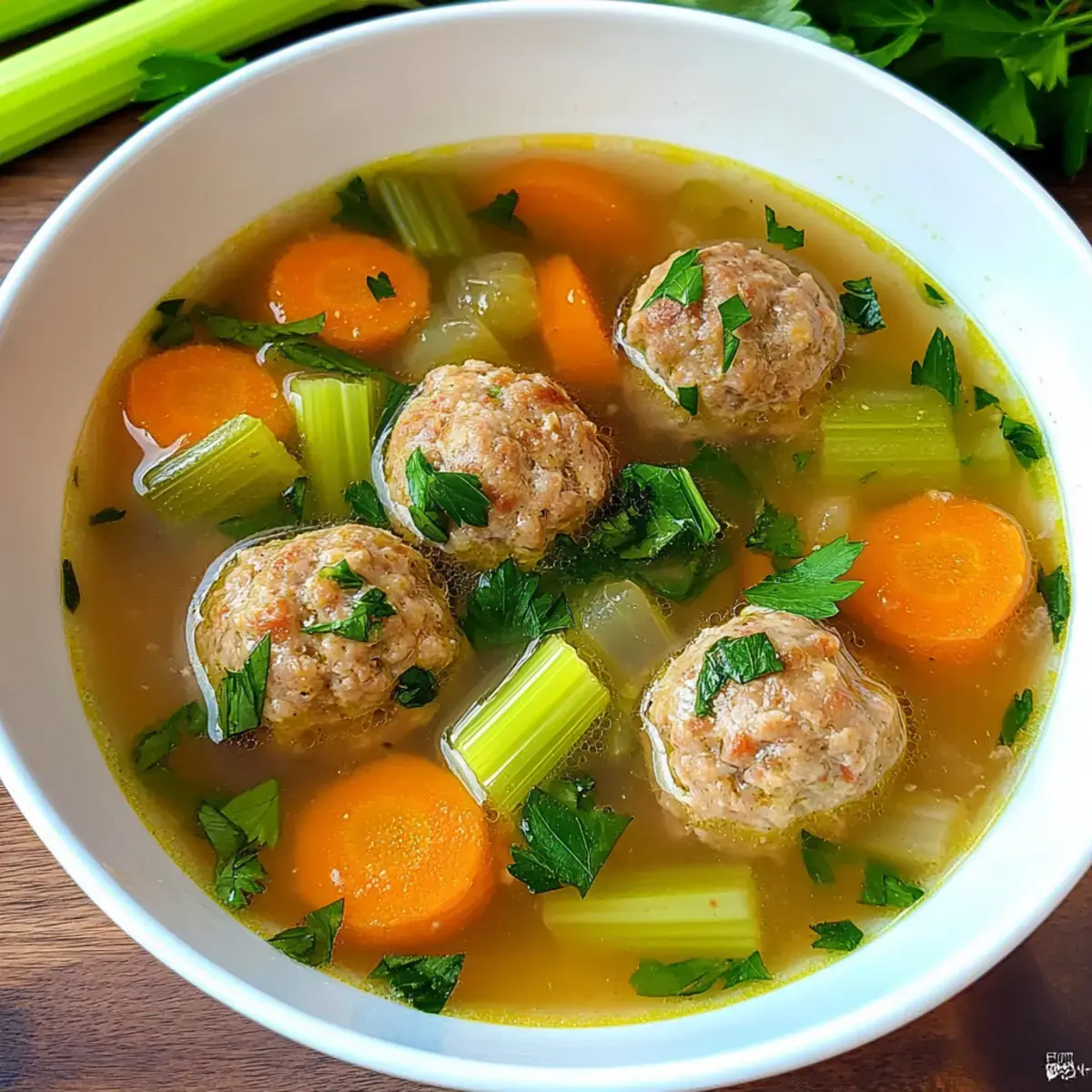Hackbällchen-Suppe