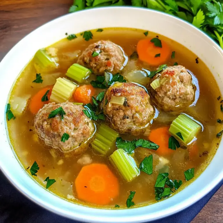 Hackbällchen-Suppe