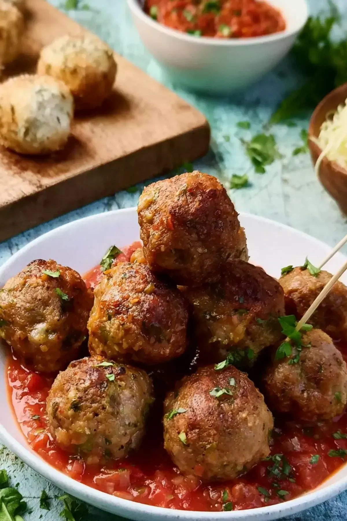 Hackbällchen in pikanter Tomatensoße
