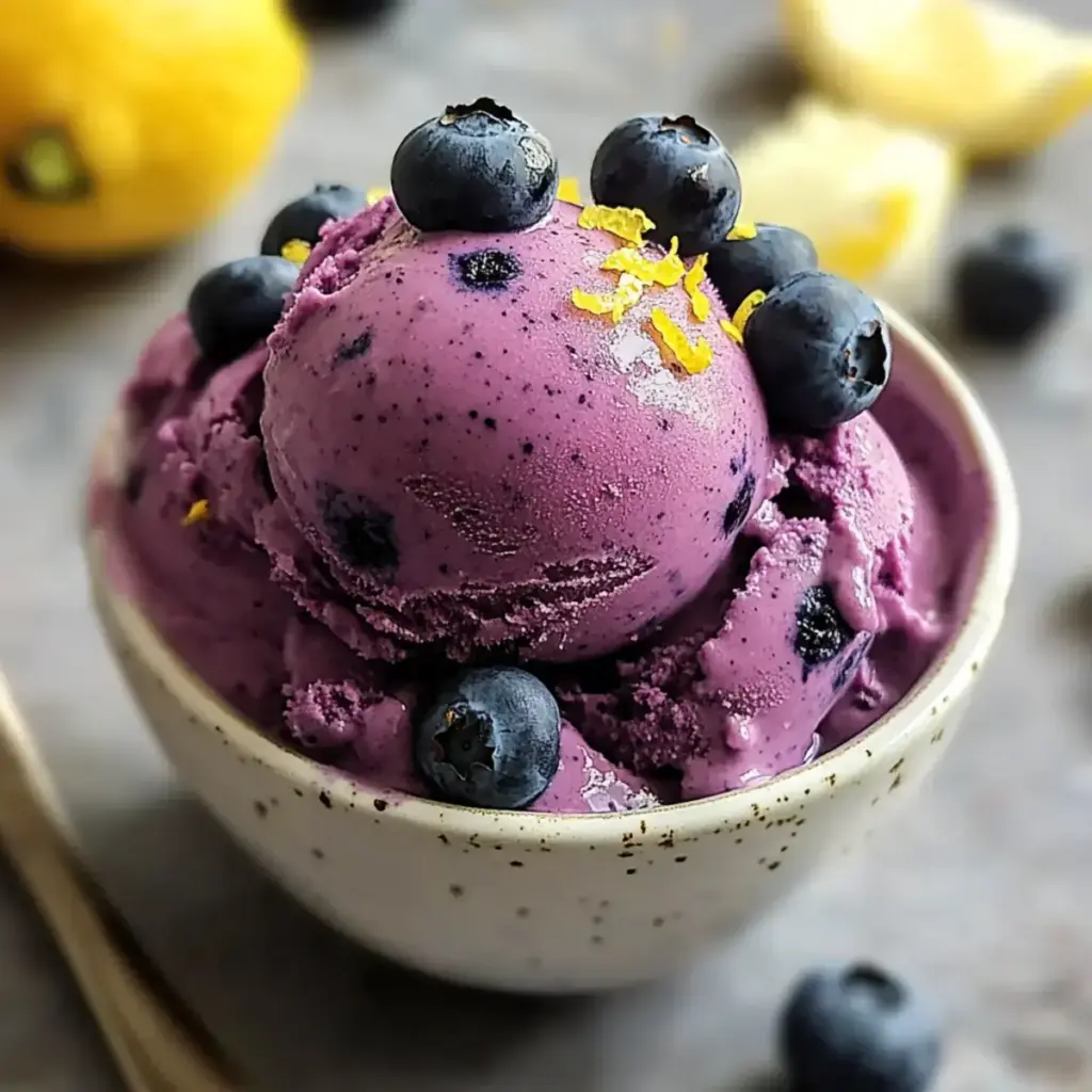 Heidelbeer-Zitronen-Sorbet