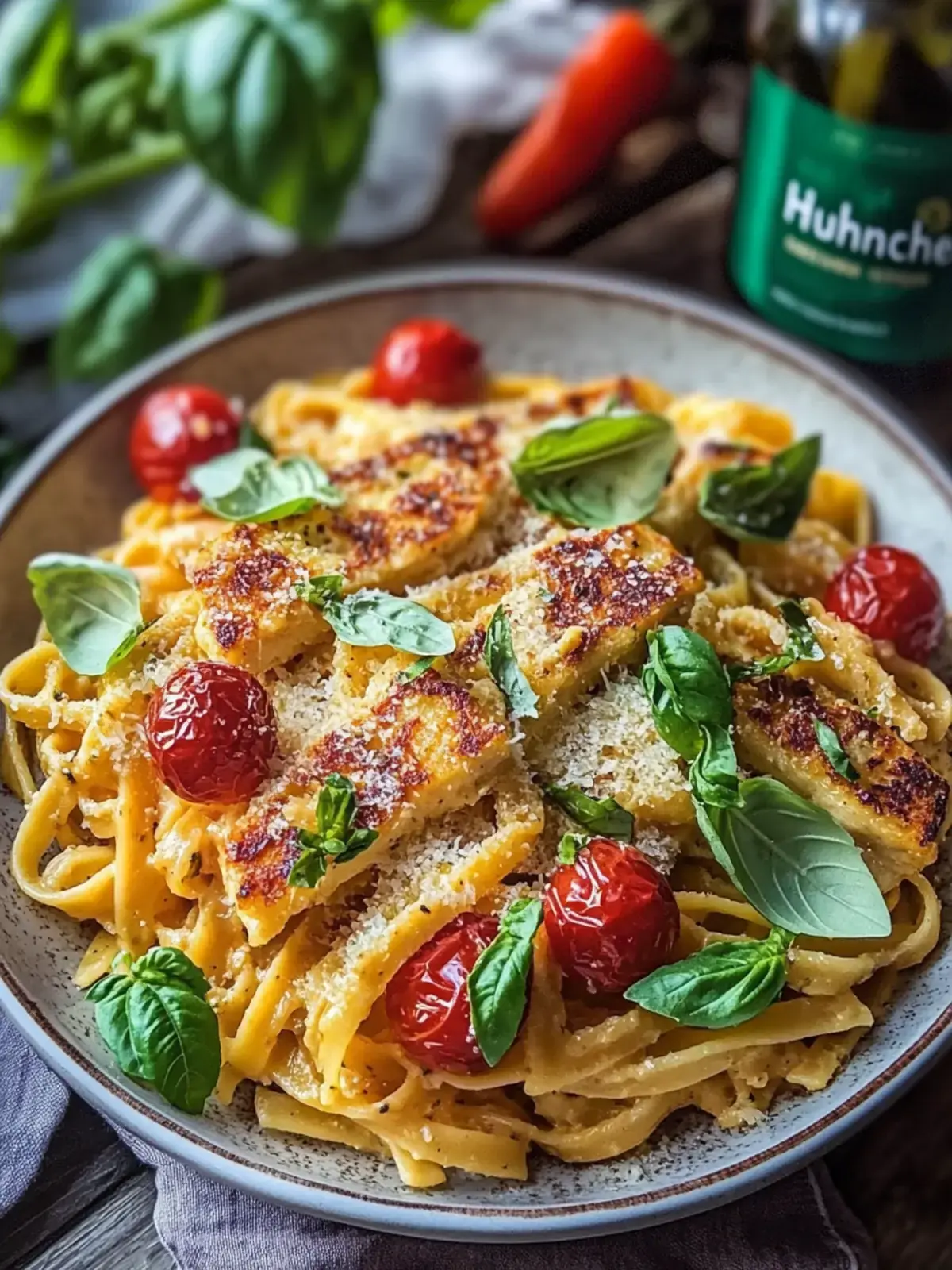 Heirate mich Hühnchen Pasta