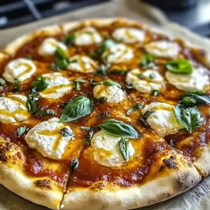 Heißer Honig Ricotta Pizza