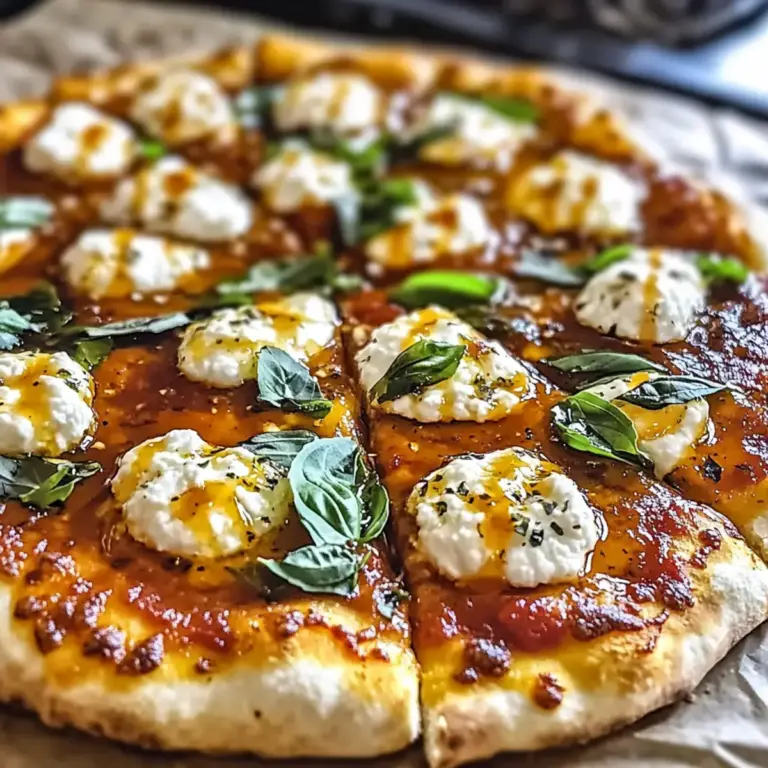 Heißer Honig Ricotta Pizza