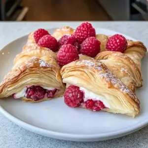 Schnelles Himbeer-Dänisch mit Frischkäse