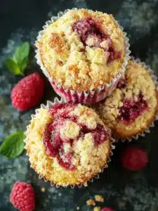 Saftige Himbeer-Streusel-Muffins