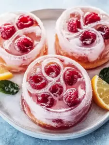 Himbeer-Zimtschnecken mit Zitronenglasur