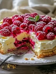Himbeeren-Käsekuchen mit Magerquark