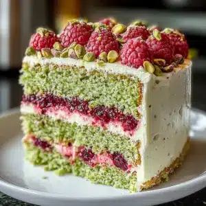 Himmlischer Pistazien-Himbeer-Kuchen