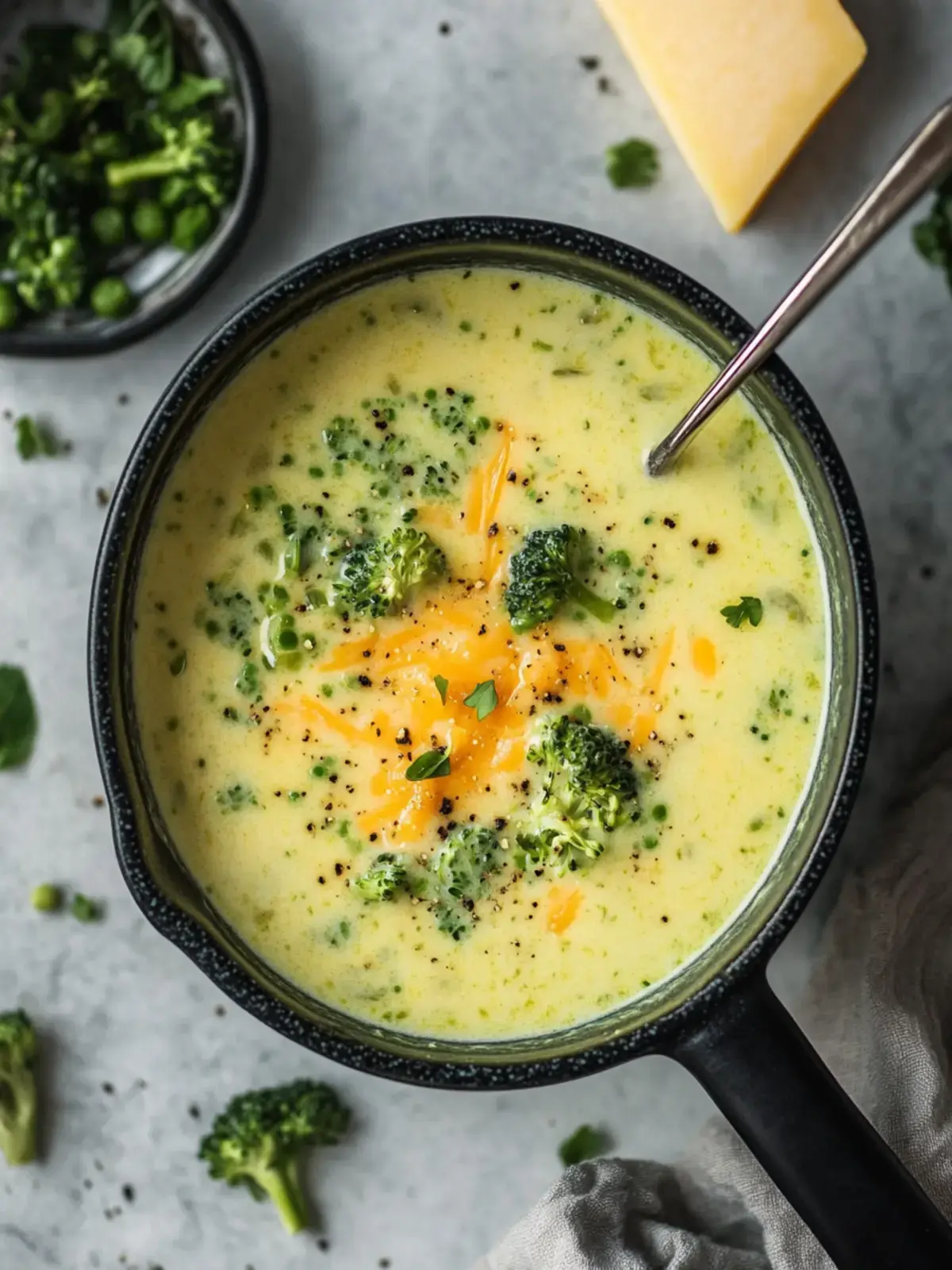 Hochprotein Brokkoli Cheddar Suppe