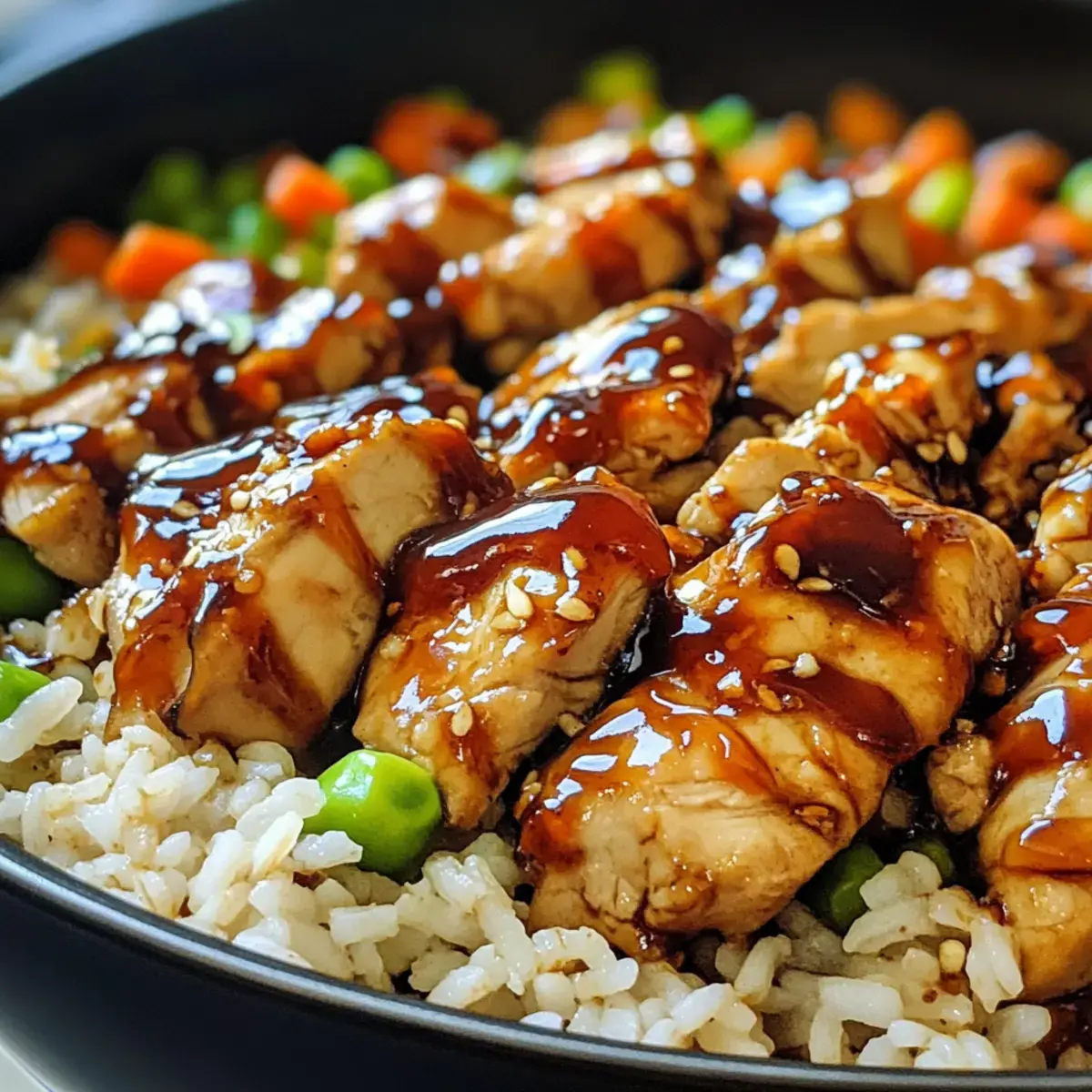 Honig BBQ Hähnchen Reis