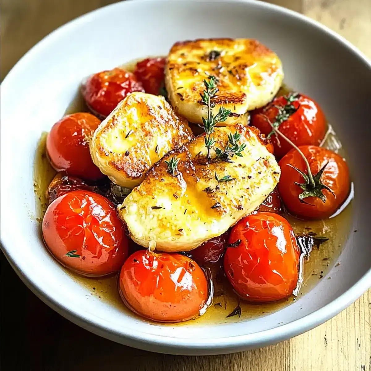 Honigtomaten mit Halloumi