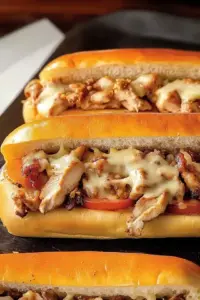 Hähnchen-Cheesesteak-Sandwich