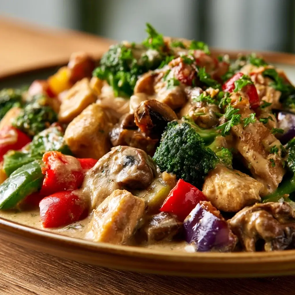 Hähnchen Gemüse Pfanne
