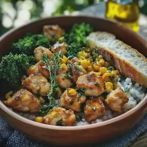Hähnchen Reis Pfanne mit Brokkoli