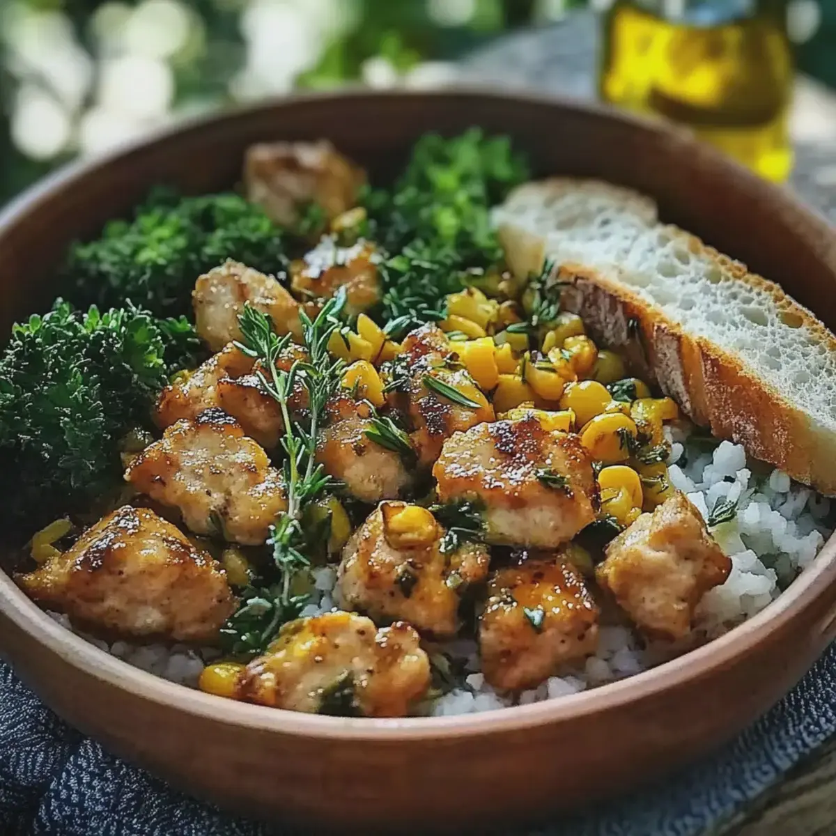 Hähnchen Reis Pfanne mit Brokkoli
