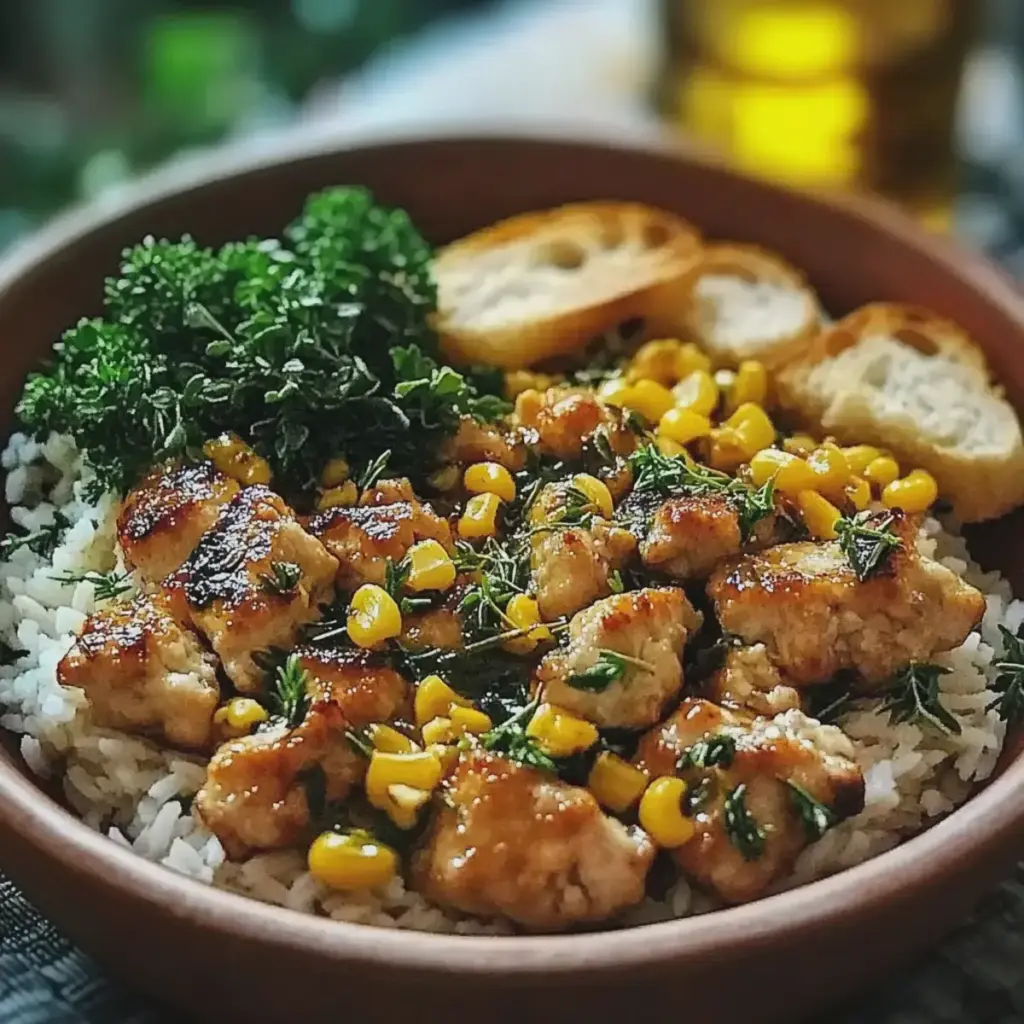 Hähnchen Reis Pfanne mit Brokkoli