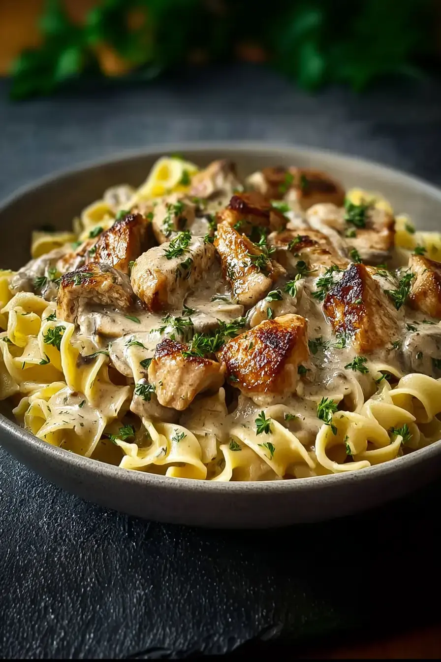 Hühnchen Stroganoff