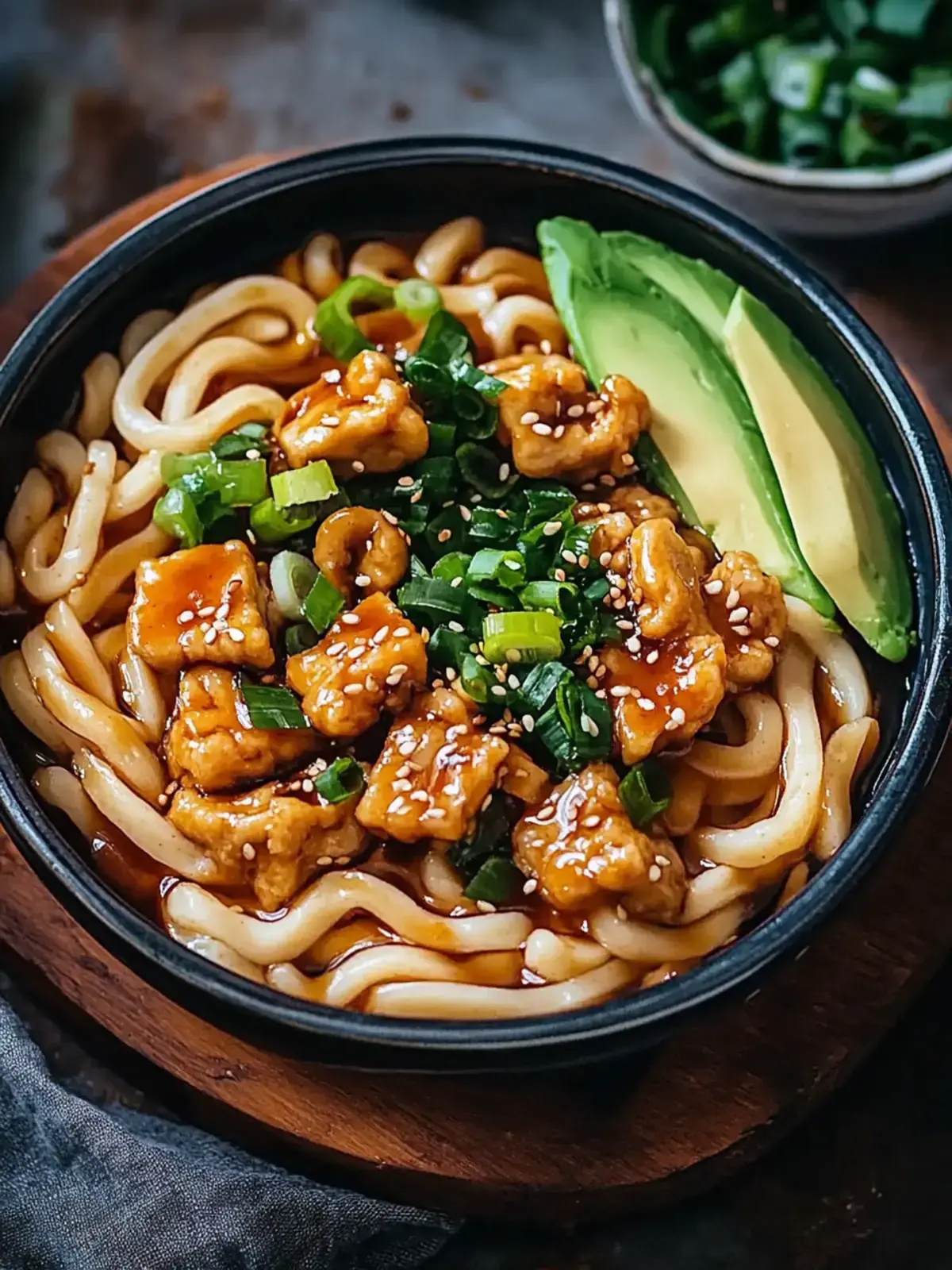 Hähnchen Teriyaki Udon Nudeln
