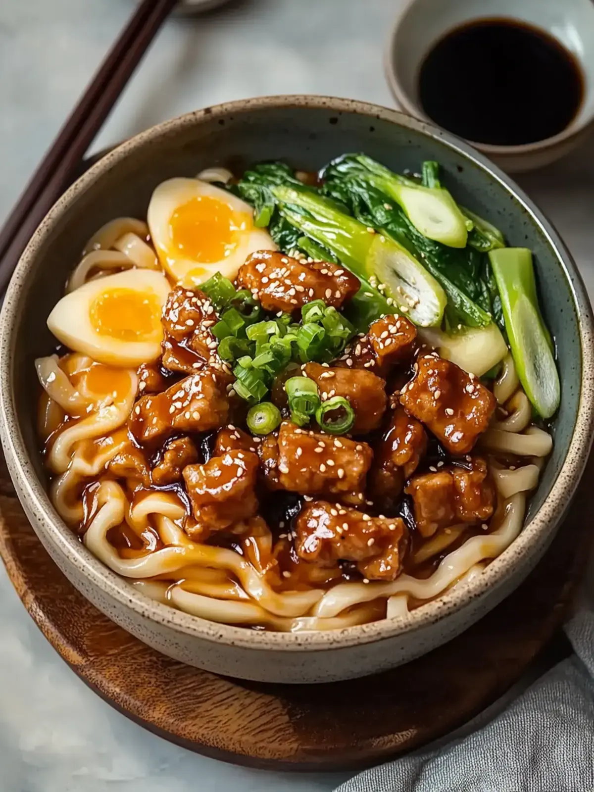Hähnchen Teriyaki Udon Nudeln