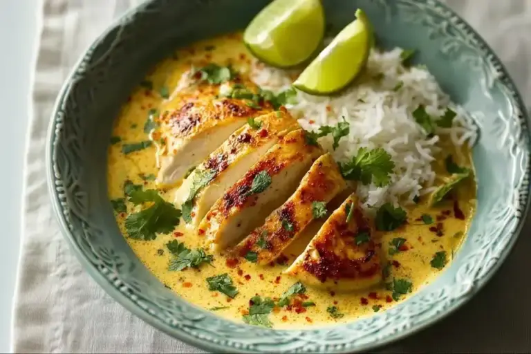 Hähnchen in Kokos-Limetten-Sauce