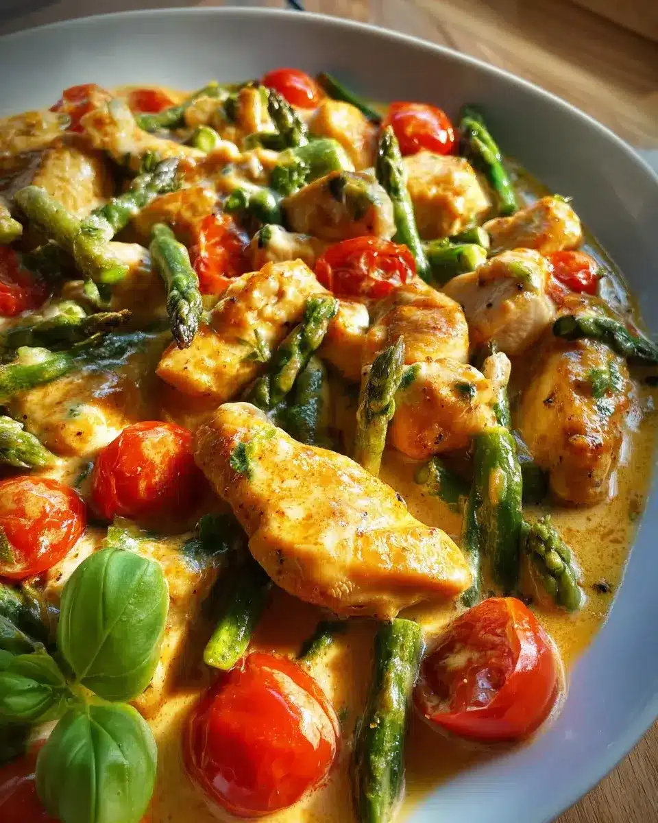 Hähnchen mit Spargel (schnelles Pfannenrezept) 2 Hähnchen mit Spargel Pfannenrezept