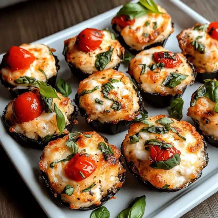 Hüttenkäse Caprese Bissen