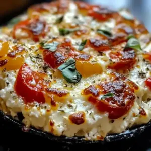 Hüttenkäse-Pizza-Schüssel