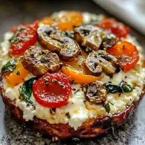 Hüttenkäse-Pizza-Schüssel