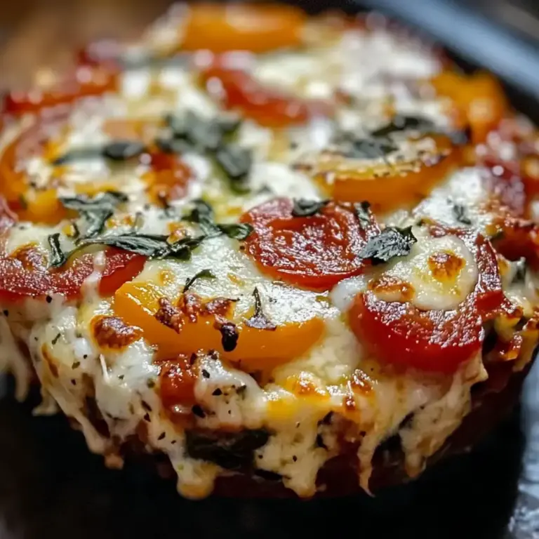 Hüttenkäse-Pizza-Schüssel