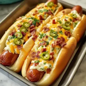 Loaded Jalapeño-Popper-Hotdogs