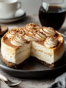 Himmlischer Kaffee-Käsekuchen mit Schokoganache