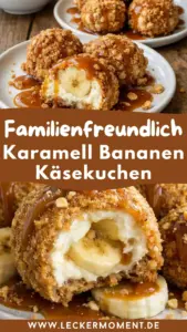 Karamell Bananen Käsekuchen Crunch Bomben