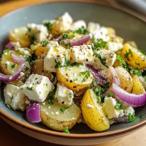 Erfrischender Kartoffel- und Feta-Salat