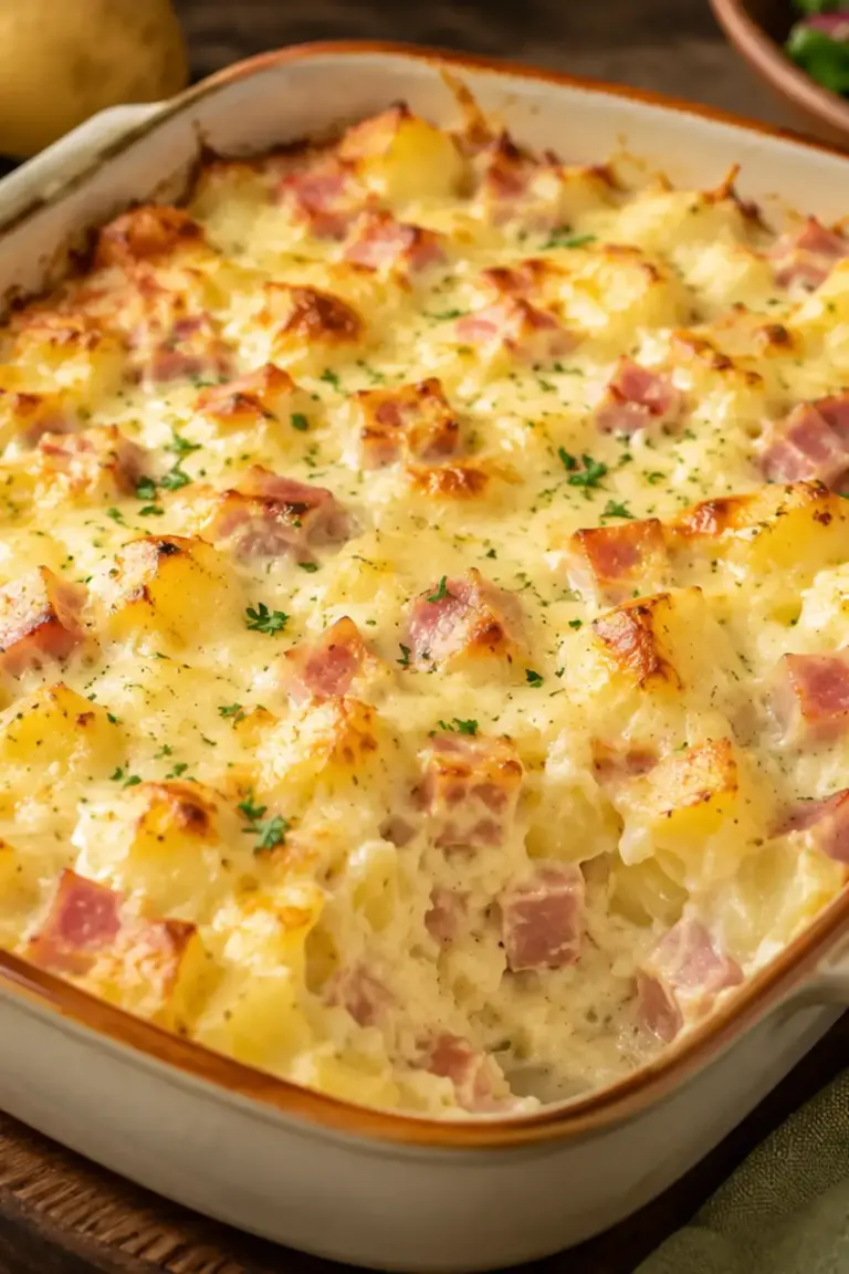 Kartoffelauflauf mit Schinken