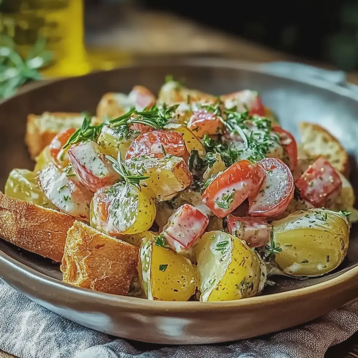 Kartoffelsalat knusprig