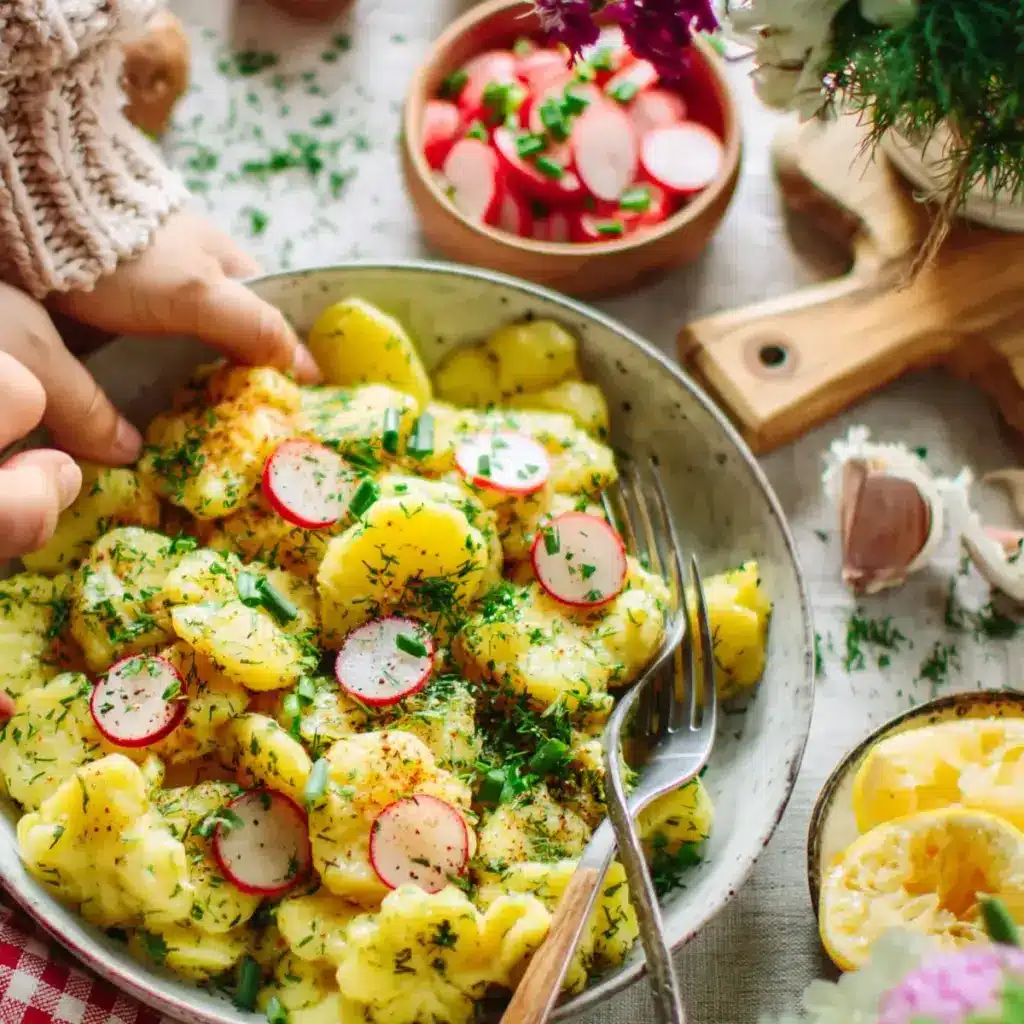 Kartoffelsalat mit Brühe
