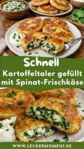 Kartoffeltaler gefüllt mit Spinat-Frischkäse