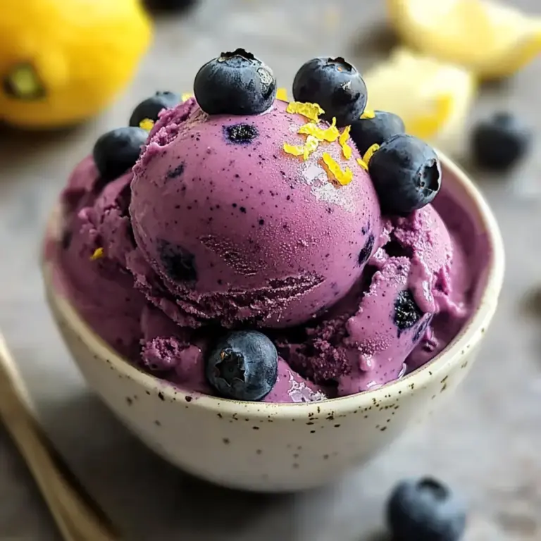 Kein Churn Heidelbeer-Zitronen-Sorbet