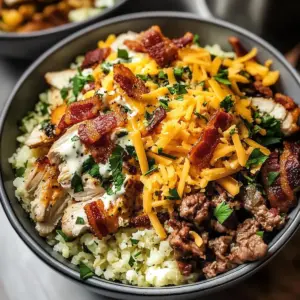 Keto Hähnchen Rindfleisch Speck Ranch Schalen