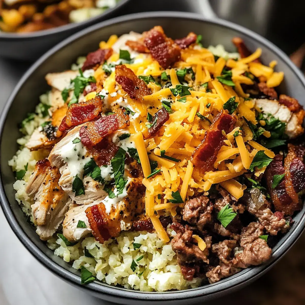 Keto Hähnchen Rindfleisch Speck Ranch Schalen: Ein köstliches Gericht 2 Keto Hähnchen Rindfleisch Speck Ranch Schalen