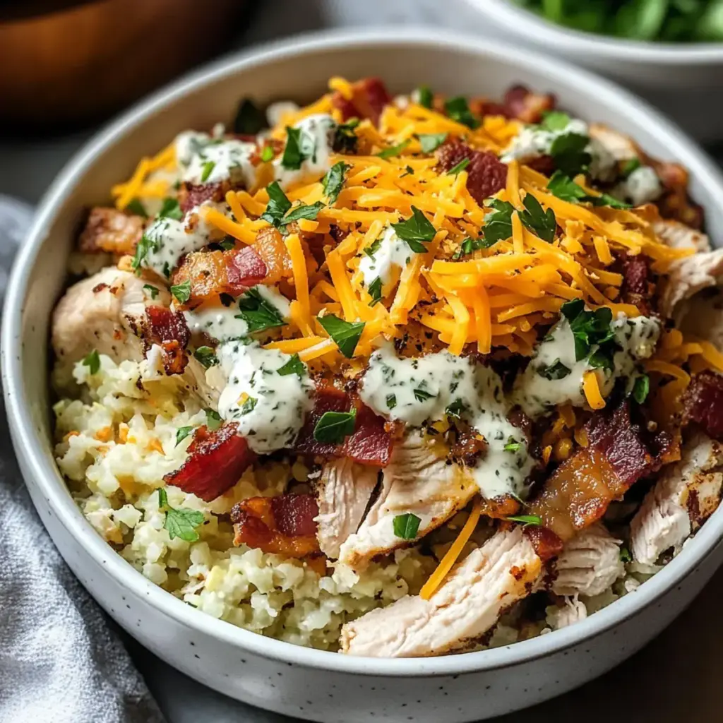 Keto Hähnchen Rindfleisch Speck Ranch Schalen