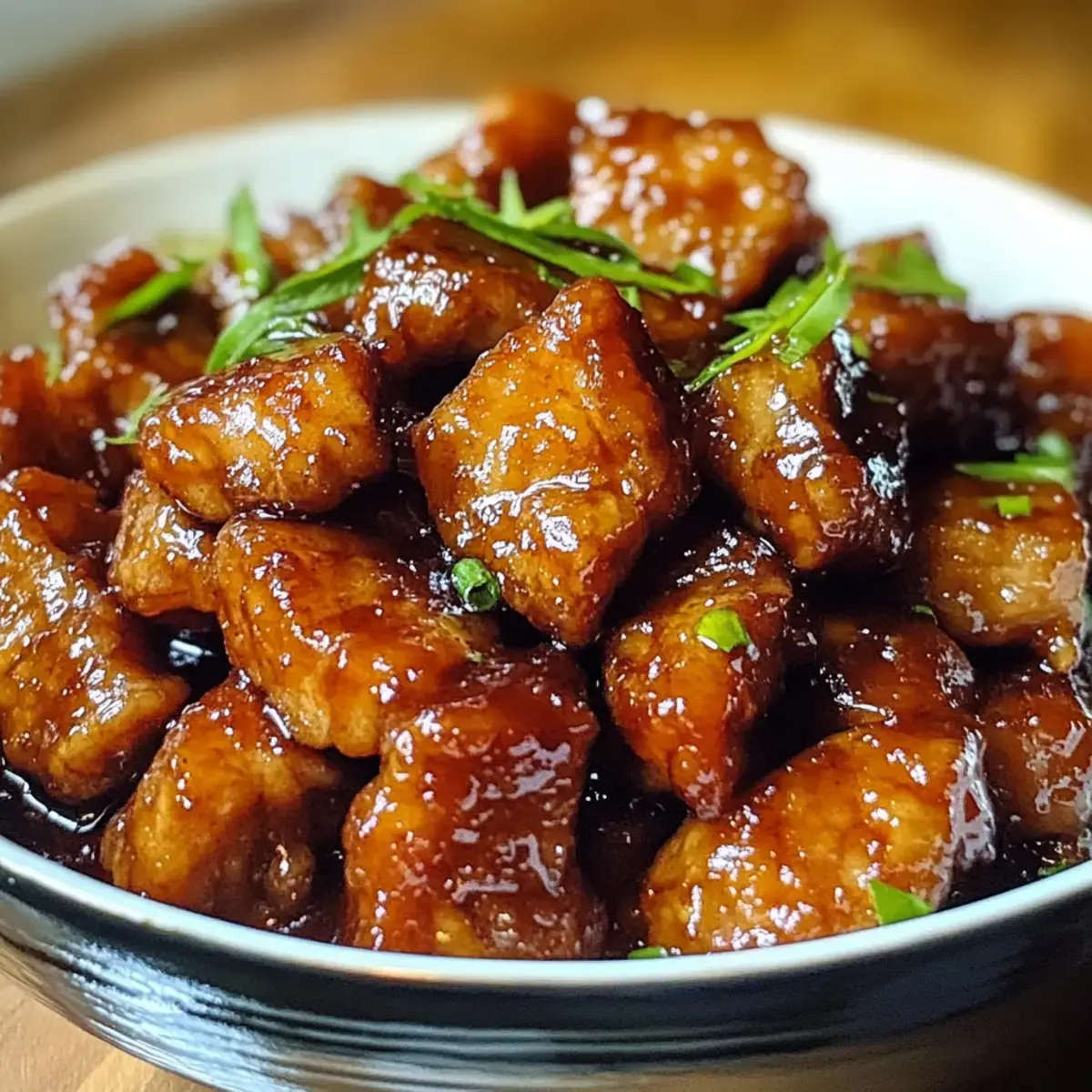 Klebriger Honigknoblauch Pork