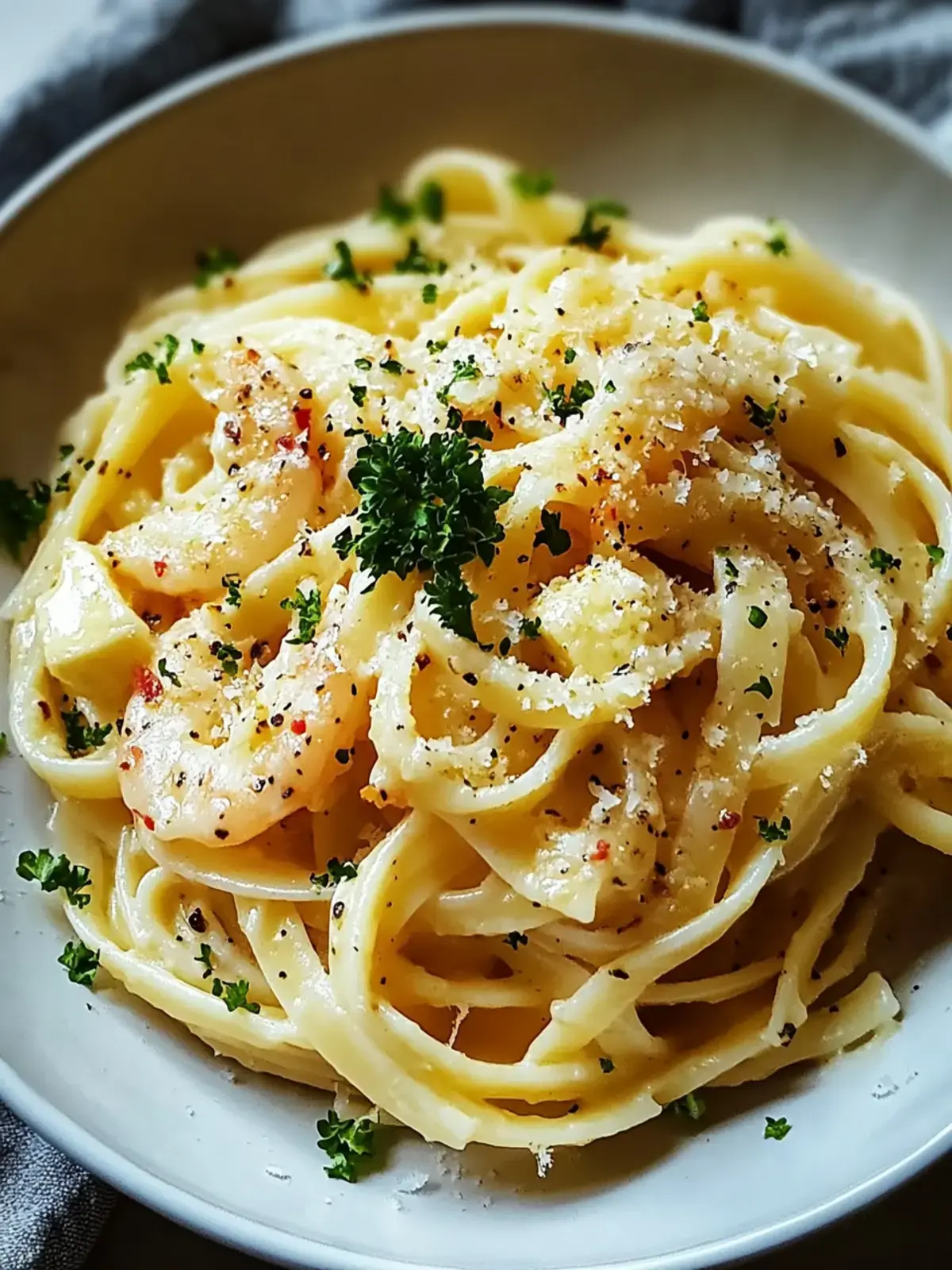 Knoblauch-Butter-Garnelen-Pasta