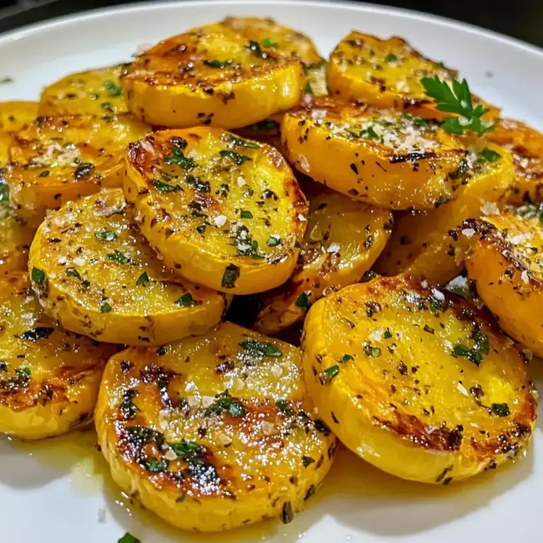 Knoblauch Kräuter gerösteter Sommersquash