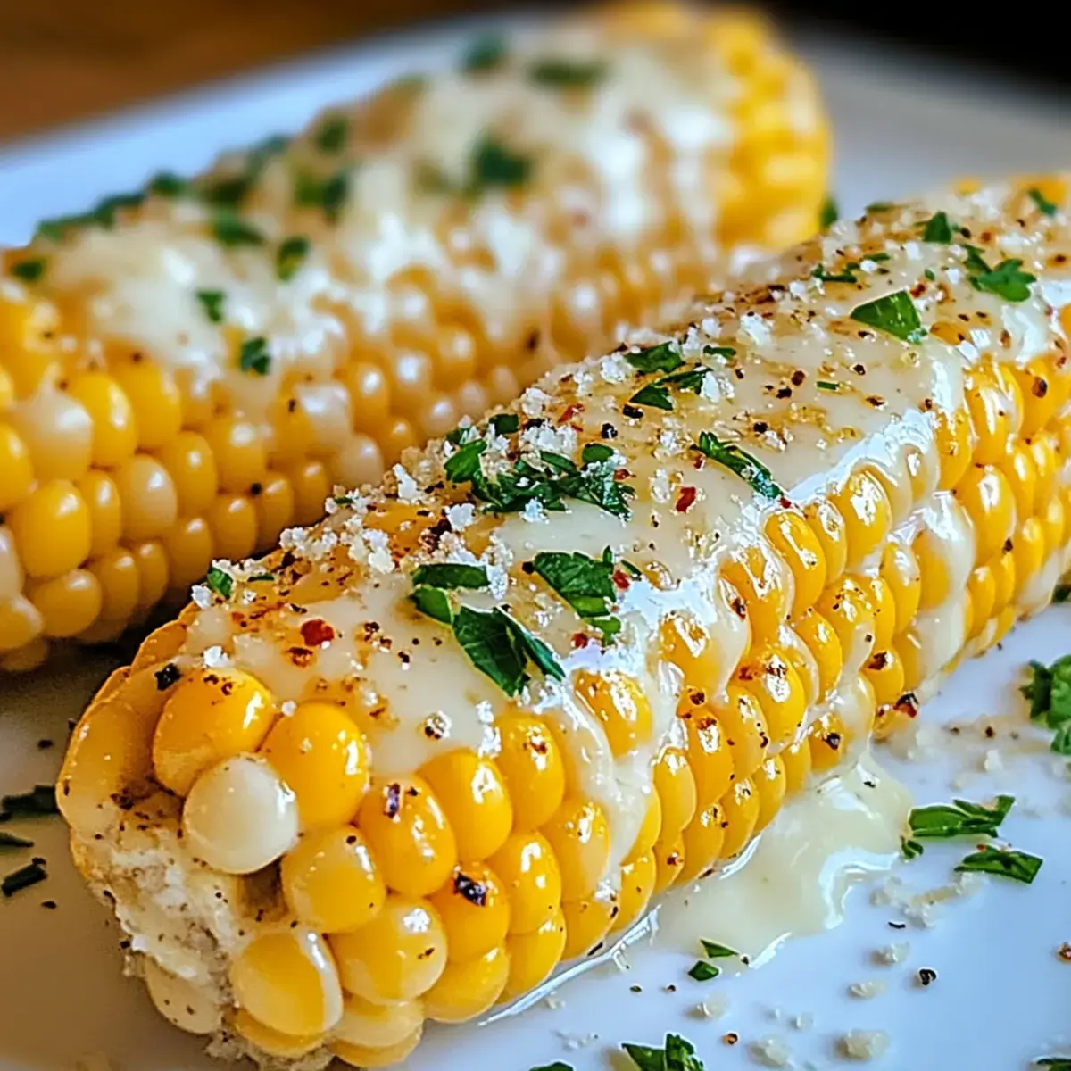 Unwiderstehlicher Knoblauch-Parmesan-Mais – Perfekte Beilage! 2 Knoblauch-Parmesan-Mais