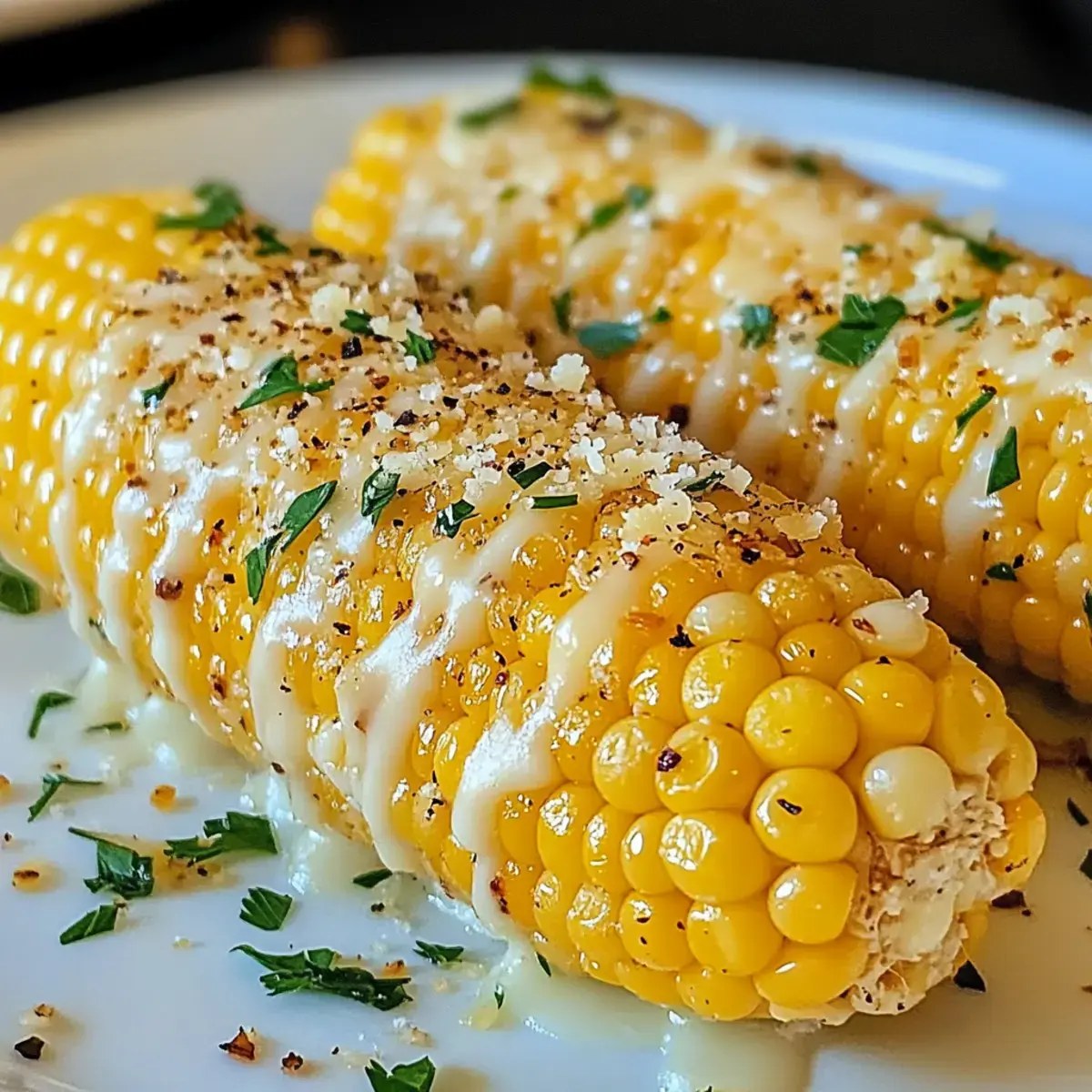 Knoblauch-Parmesan-Mais